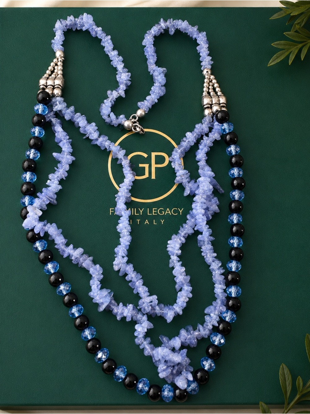 Genuine Tanzanite sterling silver necklace 20 inches